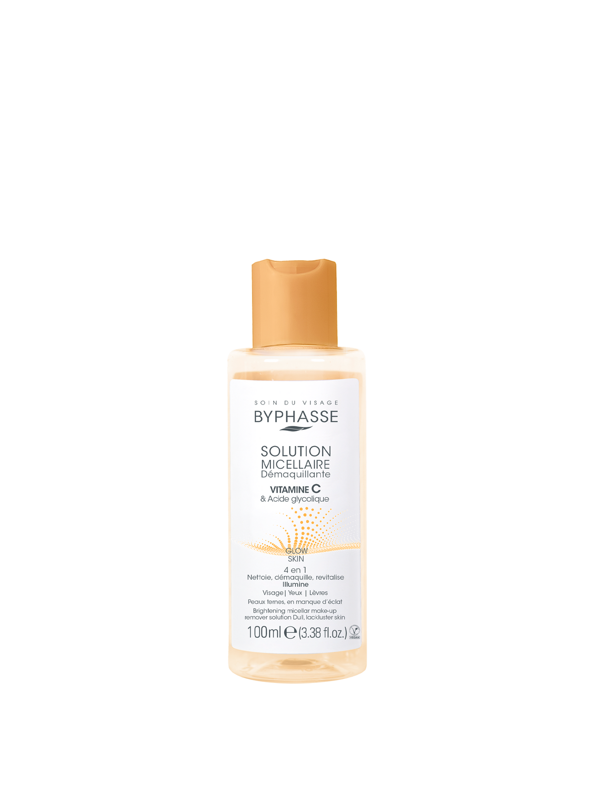 Byphasse Мицеларна за почистване на грим с VITAMIN C & GLYCOLIC ACID 100 мл. NEW